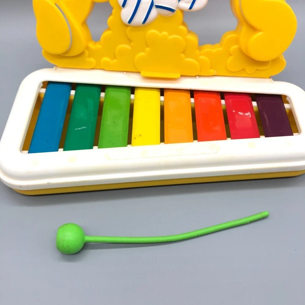 Vintage Sesame Street Big Bird XYLOPHONE Musical Instrument Top 1983 80s Plastic